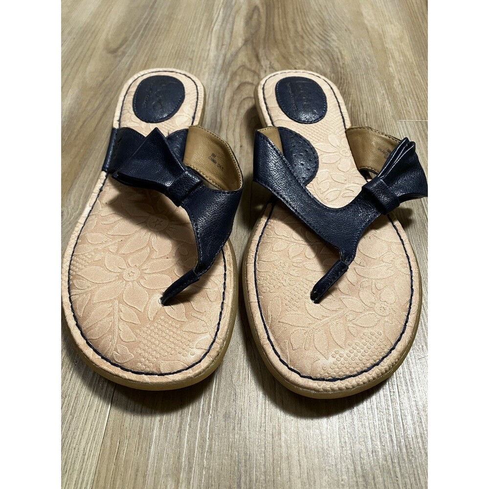 b.o.c Women's Dark Blue Sandals Boho Classic Faux Leather Shoes US 9M New Other